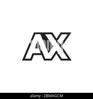 Ein X-Linien Buchstaben Linien Logo Design Vektor Stock Vektor