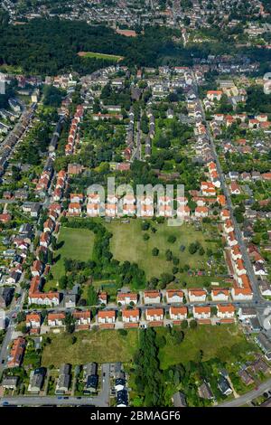 , Mehrfamilienhaus Kolonie Koenig Ludwig in Recklinghausen, 16.08.2016, Luftaufnahme, Deutschland, Nordrhein-Westfalen, Ruhrgebiet, Recklinghausen Stockfoto