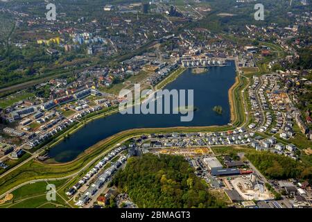 , Phoenix-See in Dortmund-Hoerde, 06.05.2017, Luftaufnahme, Deutschland, Nordrhein-Westfalen, Ruhrgebiet, Dortmund Stockfoto