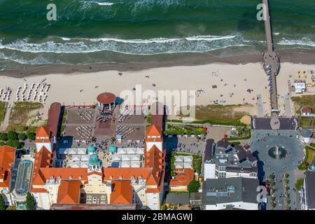 , Wellnesshotel in Binz an der Ostsee auf Rügen, 05.06.2016, Luftaufnahme, Deutschland, Mecklenburg-Vorpommern, Rügen, Binz Stockfoto