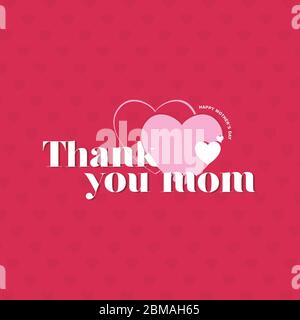 Danke Mama - Happy Mothers Day Banner - Illustration Stockfoto