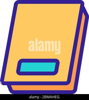 Rechteckige Form elektrische flache Skalen Symbol Vektor Kontur Illustration Stock Vektor