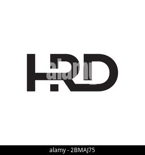 Buchstaben H R D Logo zwischen Buchstaben Konzept verbunden Stock Vektor