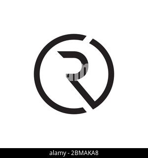 R / C R Kreis Logo Design Vektor Stock Vektor