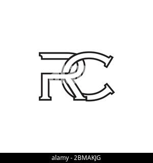 R C Serifenbuchstabe Logo Design Vektor Stock Vektor
