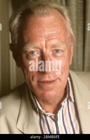 Porträt des schwedischen Schauspielers Max von Sydow im November 1989. Stockfoto