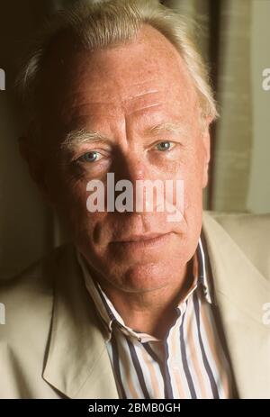 Porträt des schwedischen Schauspielers Max von Sydow im November 1989. Stockfoto