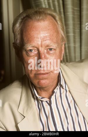 Porträt des schwedischen Schauspielers Max von Sydow im November 1989. Stockfoto