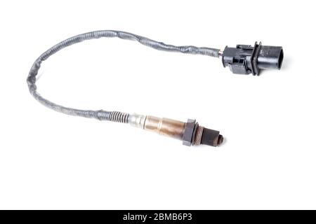 Lambda-Sonde - Sauerstoff-Sensor-Gerät entwickelt, um tamount des verbleibenden Sauerstoffs im Abgas des Autos Motor aufzeichnen ist in Auspuffanlage. Meta Stockfoto