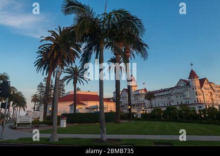 San Diego, USA. Mai 2020. Das Hotel Del Coronado in San Diego am 7. Mai 2020. San Diego State Beaches geöffnet während COVID-19 Pandemie . (Foto: Rishi Deka/Sipa USA) Quelle: SIPA USA/Alamy Live News Stockfoto