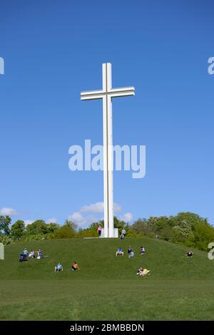 Das päpstliche Kreuz im Phoenix Park, Dublin, Irland. Stockfoto