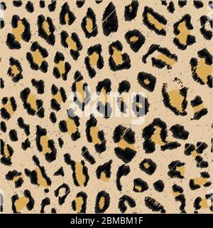 Leopard Skin Texture nahtlose Muster Stockfoto