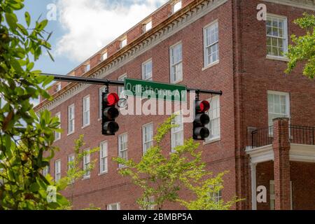 Straßenschild in Savannah, Georgia. Stockfoto
