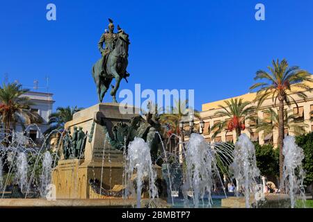 General Miguel Primo de Rivera, Plaza de Arenal, Jerez de la Frontera Stadt, Andalusien, Spanien, Europa Stockfoto