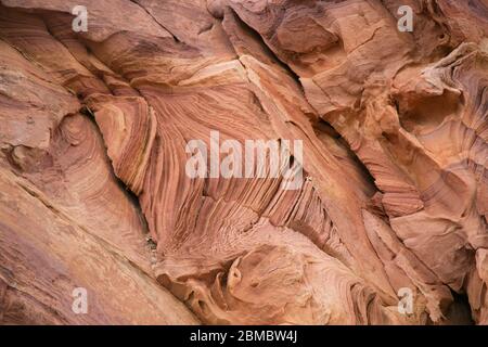 Fantastische Sandsteinschichten in Coyote Buttes, Vermillion Cliffs Stockfoto