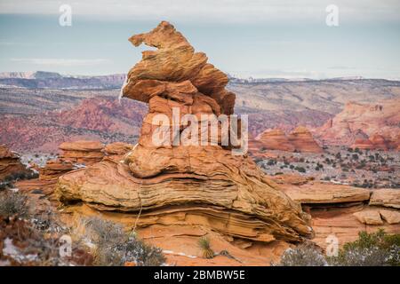 'Sorting hat' alias 'Witches hat' Formation bei South Coyote Buttes Stockfoto