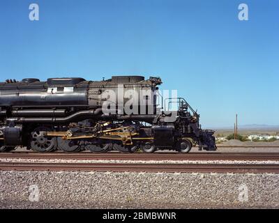 Vorderansicht der Union Pacific Big Boy Dampfmaschine Lokomotive 4014 Stockfoto