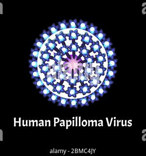 Papillom ist eine menschliche Virusstruktur. Papillomavirus Infektion. Sexuell übertragbare Krankheiten. Infografiken. Vektorgrafiken auf isoliert Stock Vektor