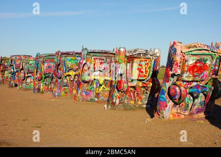 Cadillac Ranch in Amarillo, Texas Stockfoto