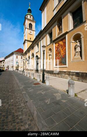 Kathedrale des Heiligen Nikolaus in Ljubljana, Slowenien Stockfoto