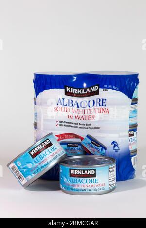 Kirkland Marke Albacore Tuna, USA Stockfoto