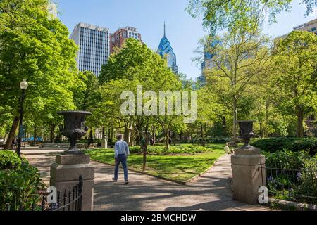 Frühling in Rittenhouse Square, Downtown Philadelphia, Pennsylvania, USA Stockfoto
