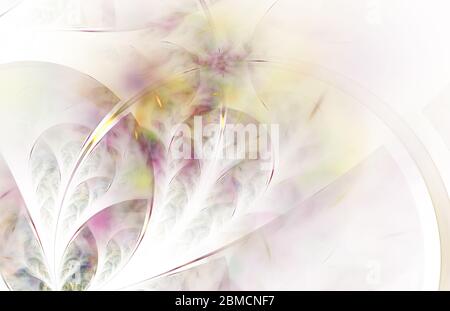 Wolkenstaub mit abstraktem Hintergrund für fraktale Partikel. 3D-Rendering-Grafik. Stockfoto