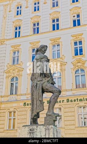 Gotthold Ephraim Lessing Denkmal auf dem Judenplatz Wien Ausstia Stockfoto