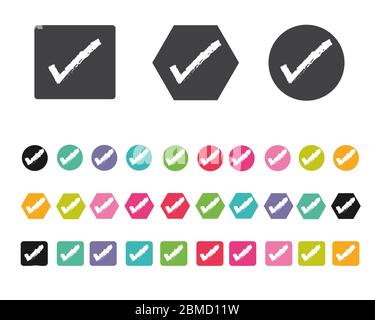 Häkchen-Symbol Vektor Stock Vektor