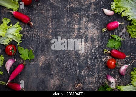 Verschiedene Bauernhof Bio gesundes Gemüse Stockfoto