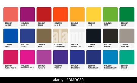 Farbpalette Katalog Muster Vektor in RGB Stock Vektor