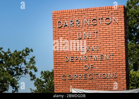 8. Mai 2020: Die Darrington Unit und andere Strafjustizgefängnisse des texanischen Ministeriums im Brazoria County kämpfen um die Behandlung von COVID-19-Infektionen mit dem neuartigen Coronavirus. Prentice C. James/CSM Stockfoto