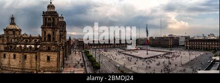 Panorama von Mexiko-Stadt Zocalo Stockfoto