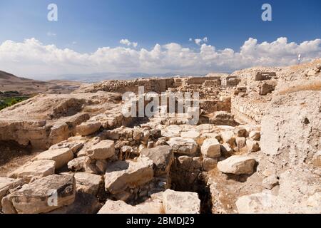 Alte Ruinen von Pella, Ruinen der alten Dekapolis, Tabqet Fahel, Tabaqat Fahl, Irbit, Irbid Gouvernement, Jordanien, Mittlerer Osten, Asien Stockfoto