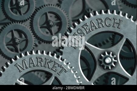 Schreiben Notiz zeigt Marktforschung. Geschäftskonzept für die Erfassung von Informationen über Verbraucher Stockfoto