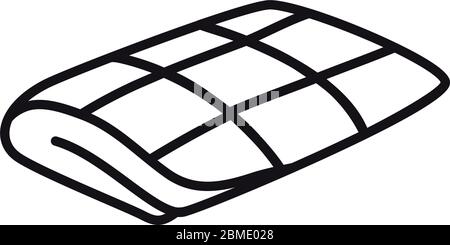 Eid mubarak Konzept, ramadan Teppich Symbol über weißem Hintergrund, Linienstil, Vektor-Illustration Stock Vektor