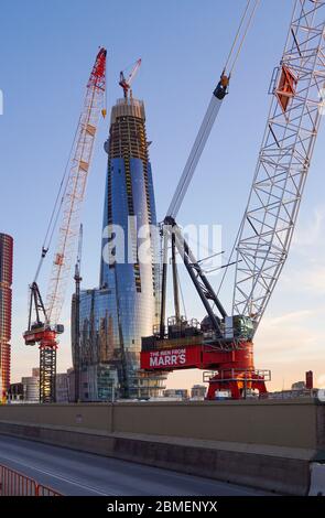 Bau des Crown Casion Tower im Barangaroo in Sydney Stockfoto