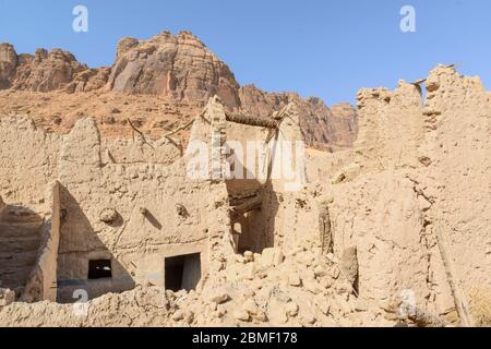 Ruinen der Altstadt von Al-Ula (Dedan), Saudi-Arabien. Stockfoto