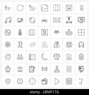 49 Universal Icons Pixel Perfect Symbole für Nähe, Ziel, Papierebene, Position, Vektor Illustration Stock Vektor