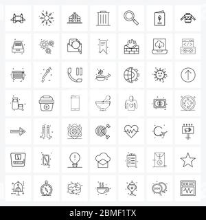 49 editierbare Vektorliniensymbole und moderne Symbole von Papierkorb, recyceln, löschen, medizinisch Vektor Illustration Stock Vektor