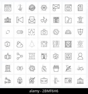 49 Universal Icons Pixel Perfect Symbole von Zeit, E-Mail, Reisen, Mail, Schnittstelle Vektor Illustration Stock Vektor