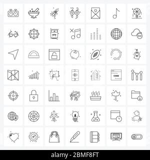 Set von 49 Simple Line Icons von Perle, Juwelier, Sport, Ohrring, Vektor Illustration Stock Vektor