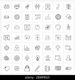 Set von 49 Simple Line Icons von Perle, Juwelier, Sport, Ohrring, Vektor Illustration Stock Vektor