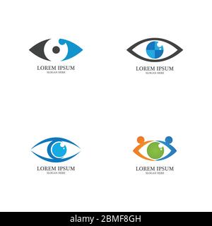 Markenidentität Corporate Eye Care Vector Logo Stock Vektor