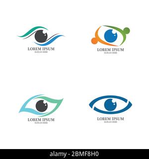 Markenidentität Corporate Eye Care Vector Logo Stock Vektor