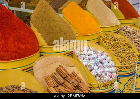 Spice Market, Souk, Mellah (altes Jüdisches Viertel), Marrakesch (Marrakesch), Marokko, Nordafrika, Afrika Stockfoto