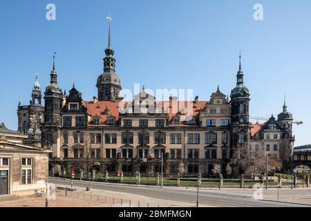 Dresden, Blick vom Zwinger auf das Residenzschloss Stockfoto