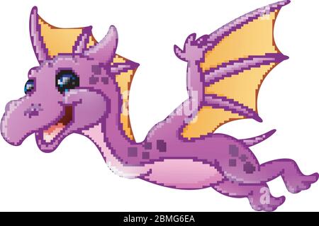 Cute dragon Flying Stock Vektor