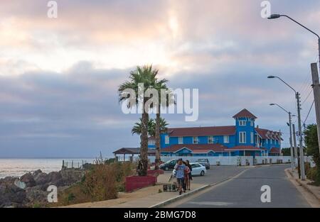 Las Cruces, Chile - Januar, 24: Allgemeine Bild der touristische Stadt Las Cruces, auf der chilenischen Küste. Chile. Stockfoto