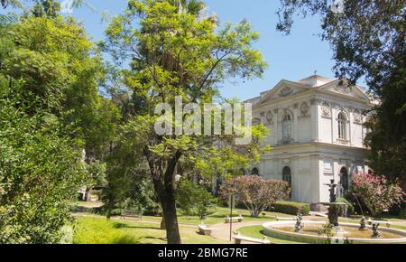 Imposante Sitz von Santiago des Nationalen Kongresses von Chile, im Zentrum von Santiago de Chile, die Hauptstadt und die grösste Stadt in Chile. Stockfoto